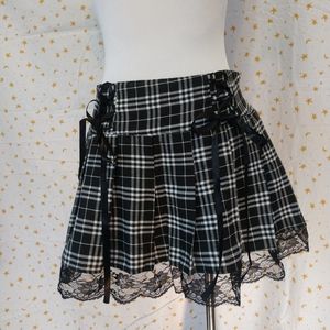 Plaid schoolgirl miniskirt adult small